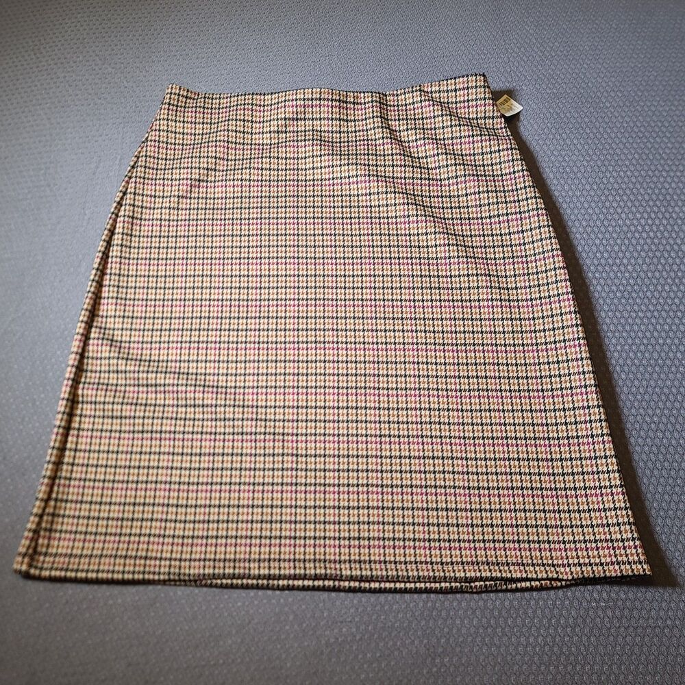 Maurices Plaid High Rise Skirt Houndstooth Academia Classy Size Large 186156Y